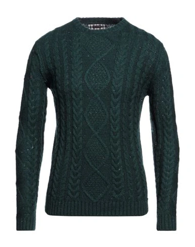 North Pole Man Sweater Dark Green Size M Wool, Acrylic