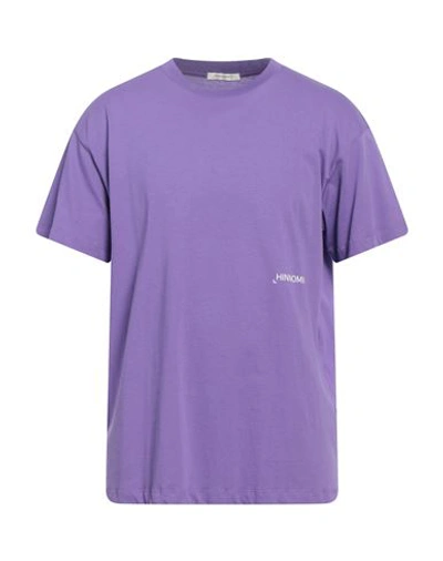 Hinnominate Man T-shirt Deep Purple Size L Cotton