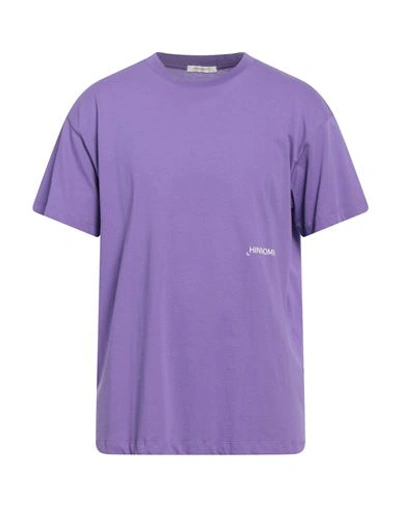 Hinnominate Man T-shirt Deep Purple Size L Cotton In Purple