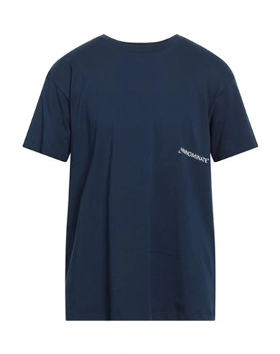 Hinnominate Man T-shirt Midnight Blue Size M Cotton In Blue