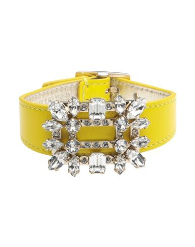 Roger Vivier Woman Bracelet Yellow Size - Soft Leather