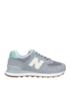 New Balance Woman Sneakers Grey Size 5.5 Soft Leather, Textile Fibers In Grey