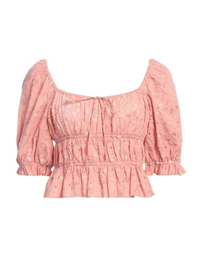 Guess Woman Top Pink Size L Cotton