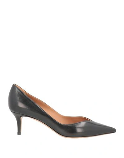 Emporio Armani Woman Pumps Black Size 11.5 Soft Leather