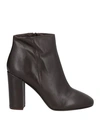 Rebel Queen Woman Ankle Boots Dark Brown Size 11 Soft Leather In Brown