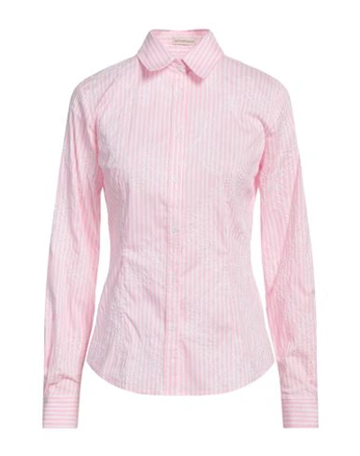Camicettasnob Woman Shirt Light Pink Size 8 Cotton, Polyamide, Elastane