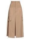 Siste's Woman Maxi Skirt Beige Size L Cotton
