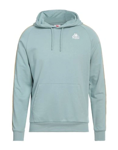 Kappa Man Sweatshirt Sky Blue Size M Cotton, Polyester In Blue