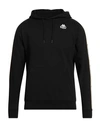 Kappa Man Sweatshirt Black Size S Cotton, Polyester In Black