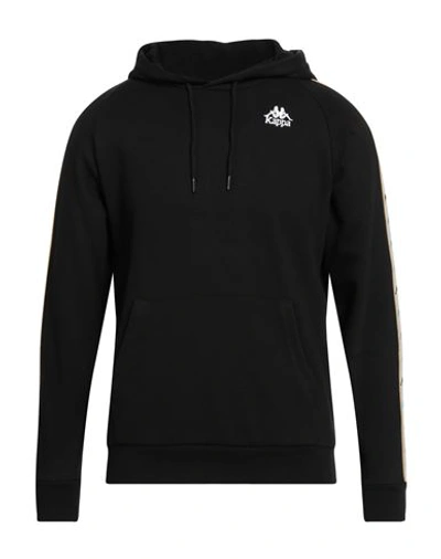 Kappa Man Sweatshirt Black Size S Cotton, Polyester