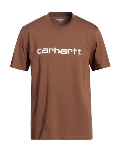 Carhartt Camel Cotton T-shirt In Brown
