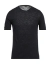 Retois Man Sweater Black Size S Linen, Cotton