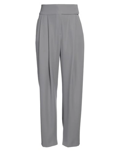 Emporio Armani Woman Pants Grey Size 16 Polyester Resin