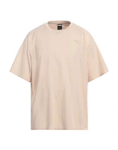 Puma Man T-shirt Sand Size Xxl Polyamide, Polyester In Beige