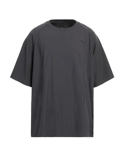 Puma Man T-shirt Lead Size L Polyamide, Polyester In Grey