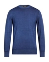 Dondup Man Sweater Blue Size 40 Cashmere