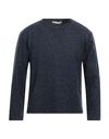 Neill Katter Man Sweater Navy Size 3xl Wool, Polyacrylic In Navy Blue