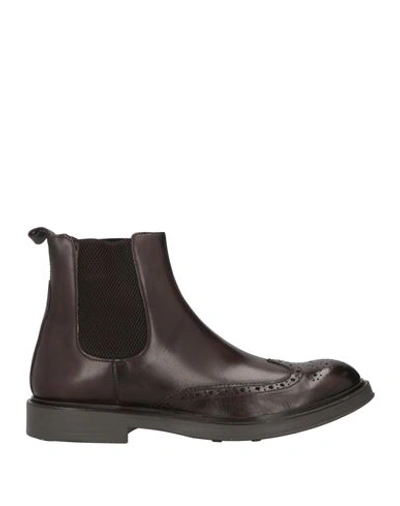 Baldinini Man Ankle Boots Dark Brown Size 13 Soft Leather