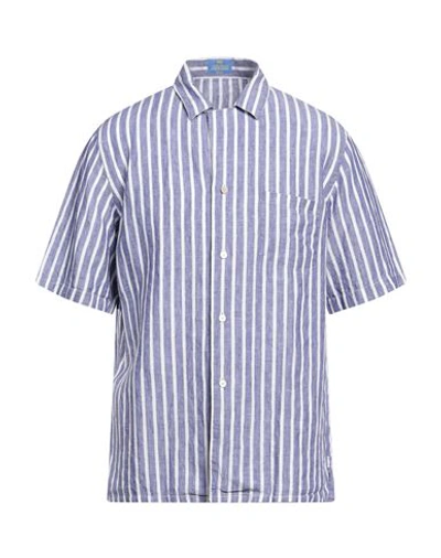 Alessandro Gherardi Man Shirt Blue Size Xl Linen
