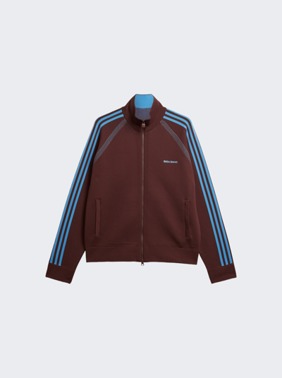 Adidas Originals Adidas By Wales Bonner Logo Detailed Zipped Jacket In Mystery Brown