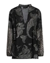 Gaelle Paris Gaëlle Paris Woman Top Black Size 4 Viscose, Polyester In Black
