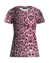 Cavalli Class Cotton Tops & Women's T-shirt In Pink