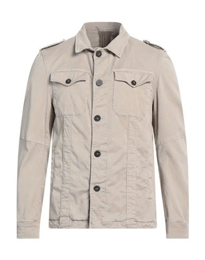 Messagerie Man Shirt Military Green Size L Lyocell, Cotton, Elastane