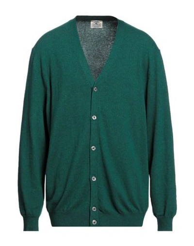 Mqj Man Cardigan Dark Green Size 50 Polyamide, Wool, Viscose, Cashmere