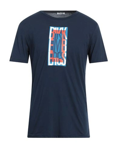 Bikkembergs Man T-shirt Midnight Blue Size M Cotton