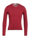 Cruciani Man Sweater Burgundy Size 34 Cotton In Red