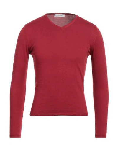 Cruciani Man Sweater Burgundy Size 34 Cotton In Red