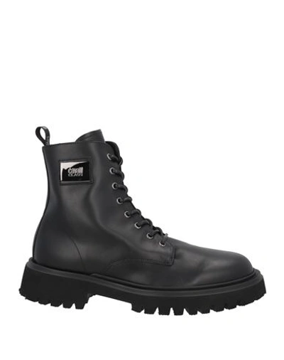 Cavalli Class Man Ankle Boots Black Size 13 Calfskin