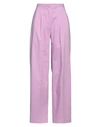 Camicettasnob Woman Pants Pink Size 8 Cotton, Polyester, Elastane