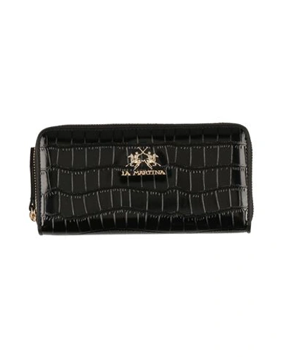 La Martina Woman Wallet Black Size - Polyurethane