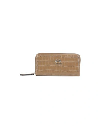 La Martina Woman Wallet Khaki Size - Polyurethane In Beige