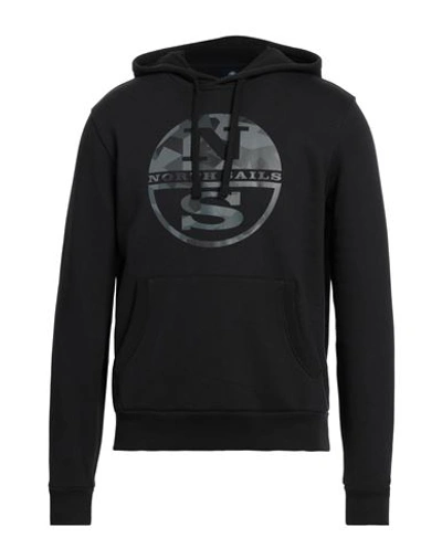 North Sails Man Sweatshirt Black Size Xxs Cotton