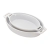 Staub Ceramic Oval Baking Dish 2-piece Set In White