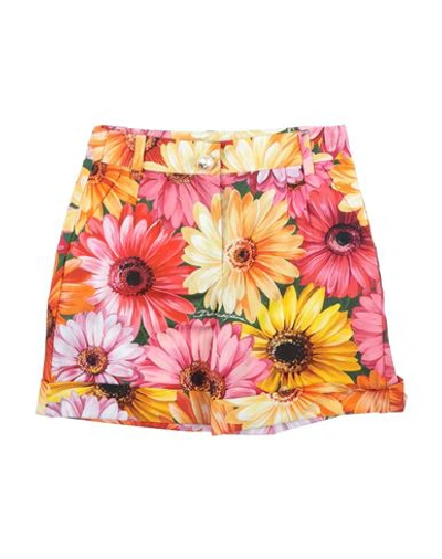 Dolce & Gabbana Babies'  Toddler Girl Shorts & Bermuda Shorts Orange Size 5 Cotton