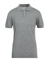 Daniele Fiesoli Man Sweater Sage Green Size L Linen, Cotton In Grey