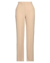 Federica Tosi Woman Pants Sand Size 2 Acetate, Viscose, Polyester In Beige