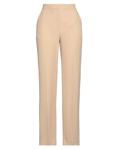 Federica Tosi Woman Pants Sand Size 2 Acetate, Viscose, Polyester In Beige