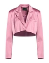 Actualee Woman Suit Jacket Pink Size 4 Polyester