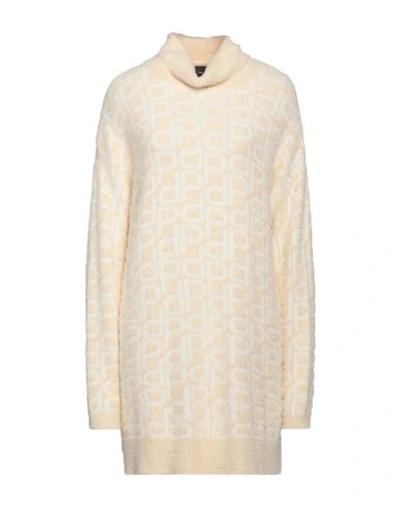 Pinko Woman Turtleneck Cream Size S Polyamide, Modal, Acrylic In White