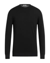 Crossley Man Sweater Midnight Blue Size L Cotton, Cashmere In Black