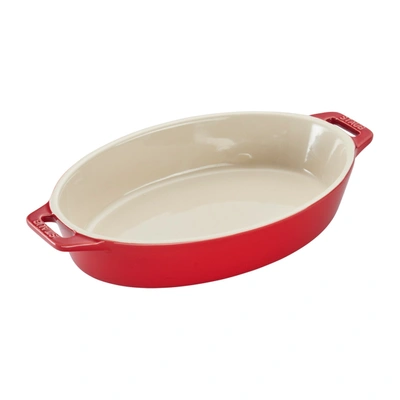 Staub Ceramic 9-inch Oval Baking Dish In Cherry