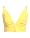 Actualee Woman Top Yellow Size 8 Polyester, Elastane In Yellow