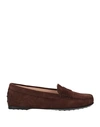 Tod's Womens Brown Gomma 10l Slip-on Suede Loafers