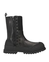 Mich E Simon Woman Ankle Boots Black Size 10 Leather In Black
