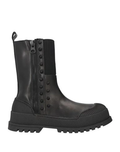 Mich E Simon Woman Ankle Boots Black Size 10 Leather