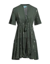 Iconique Woman Short Dress Dark Green Size Xl Viscose In Green